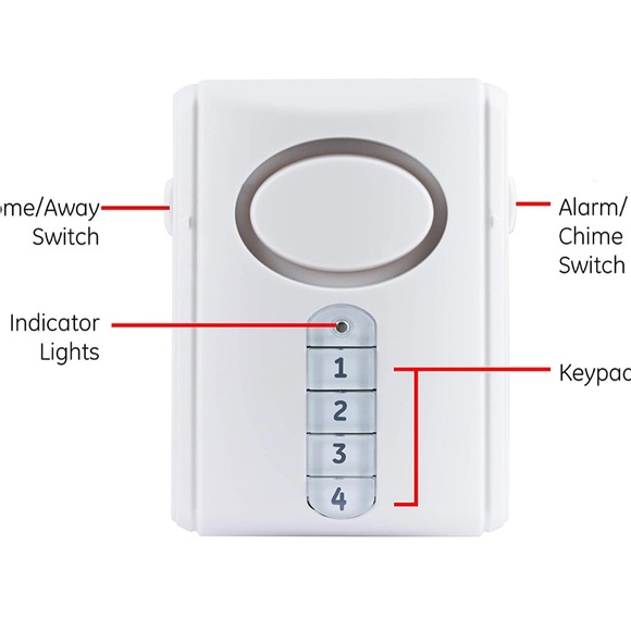 GE Deluxe door alarm. New in box(package is damaged but product is in new shape - Picture 3 of 7